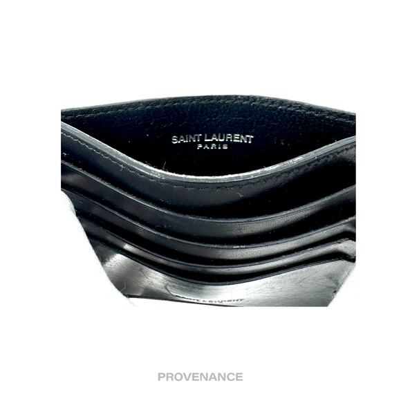 🔴 Saint Laurent Paris SLP 4CC Card Wallet - Black Leather - Picture 7 of 7